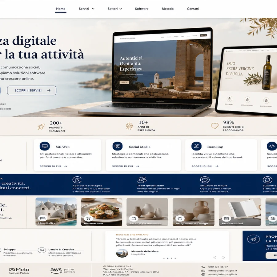 Siti web professionali per attività locali